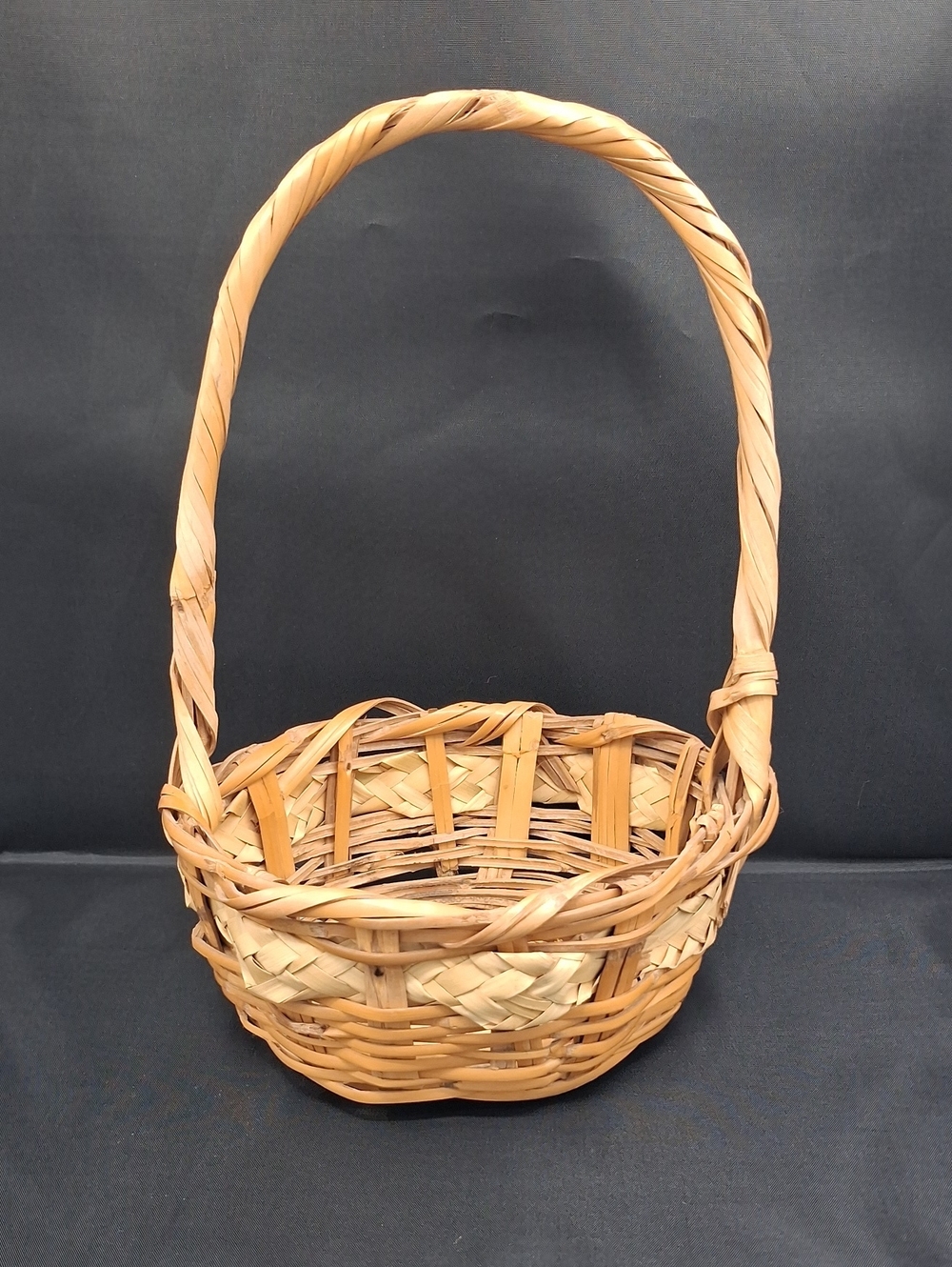 Woven Natural Rattan Basket with Handle